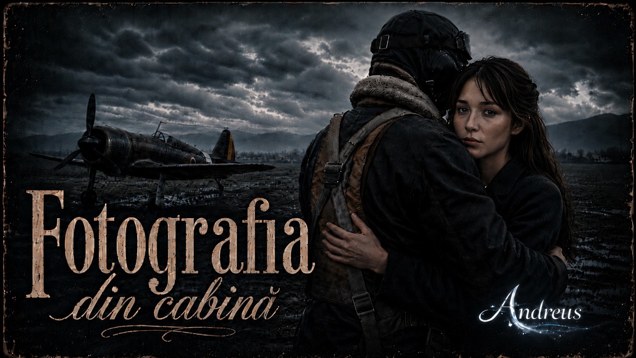 A pilot and a woman embrace beside an IAR-inspired fighter