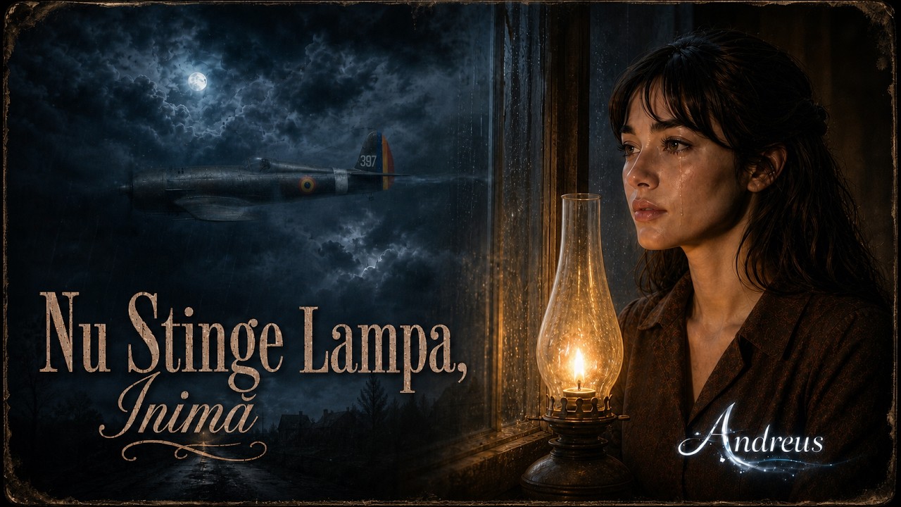 Official Nu stinge lampa, inimă YouTube artwork with a waiting woman beside a lamp